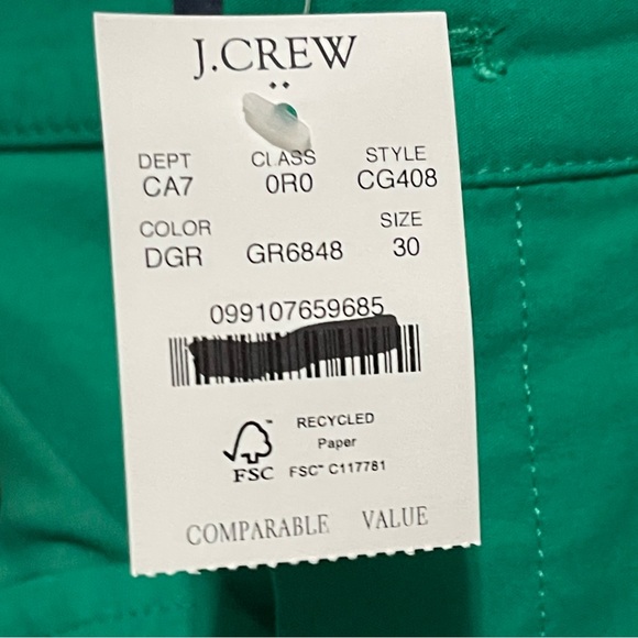 J Crew Fac NWT High Rise Wide Leg Cropped Wide Leg Pant Size 30 in Dublin Green - Picture 9 of 13